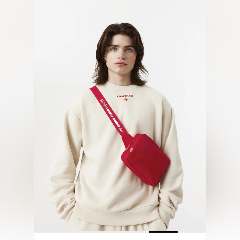 Beis x Lonely Ghost Red Belt Bag! NWT!